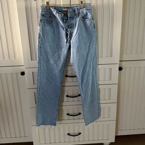 Women’s Levi's Light Wash Denim Button Fly Jeans - Wedgie Straight -  26w